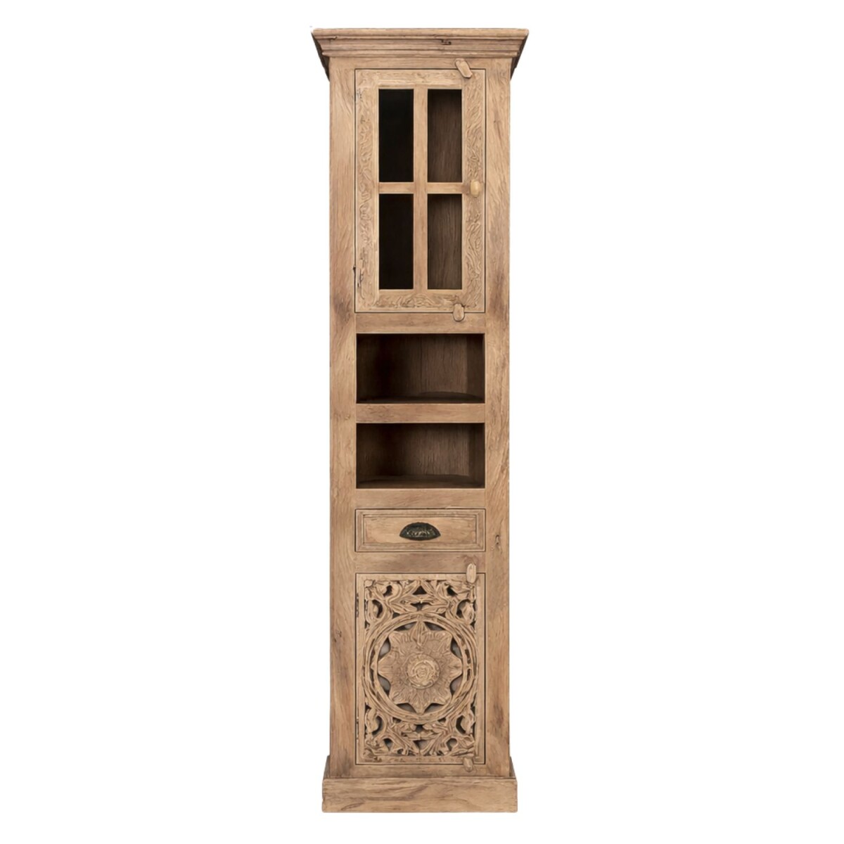 Mueble de baño Kirpal Natur, estilo oriental, madera 