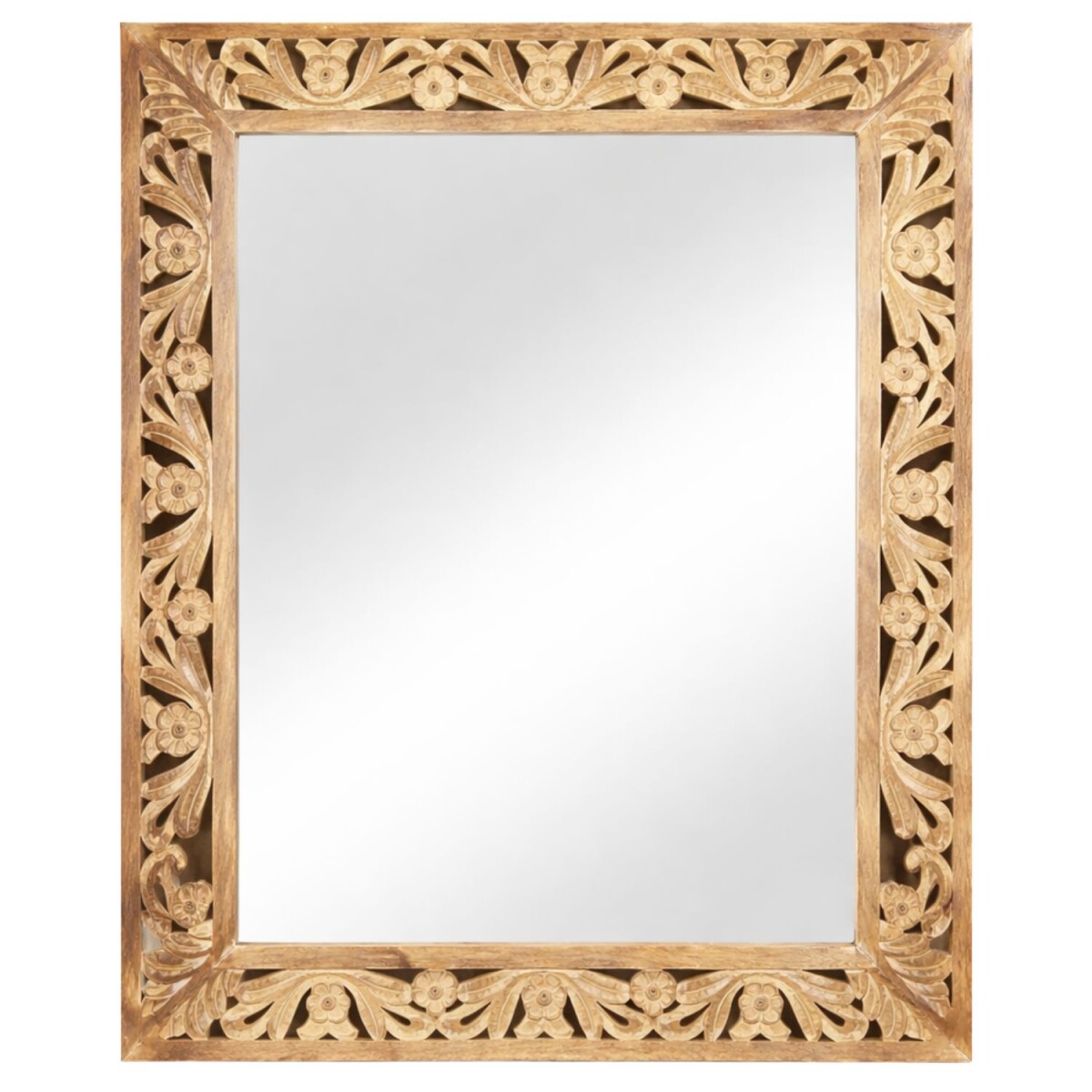 Espejo de pared Kirpal, estilo oriental, madera maciza, 79 c