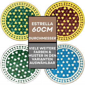 Mesa marroquí con mosaicos «Estrella»,...