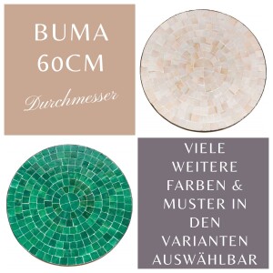Mesa marroquí con mosaicos Buma, Ø 60 cm |...