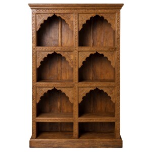 Librería Rinara marrón de 160 cm, madera...