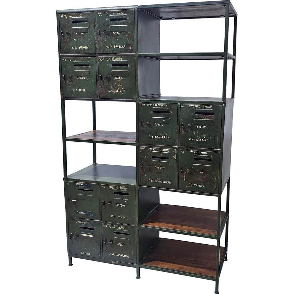 Estantería con compartimentos y t box
