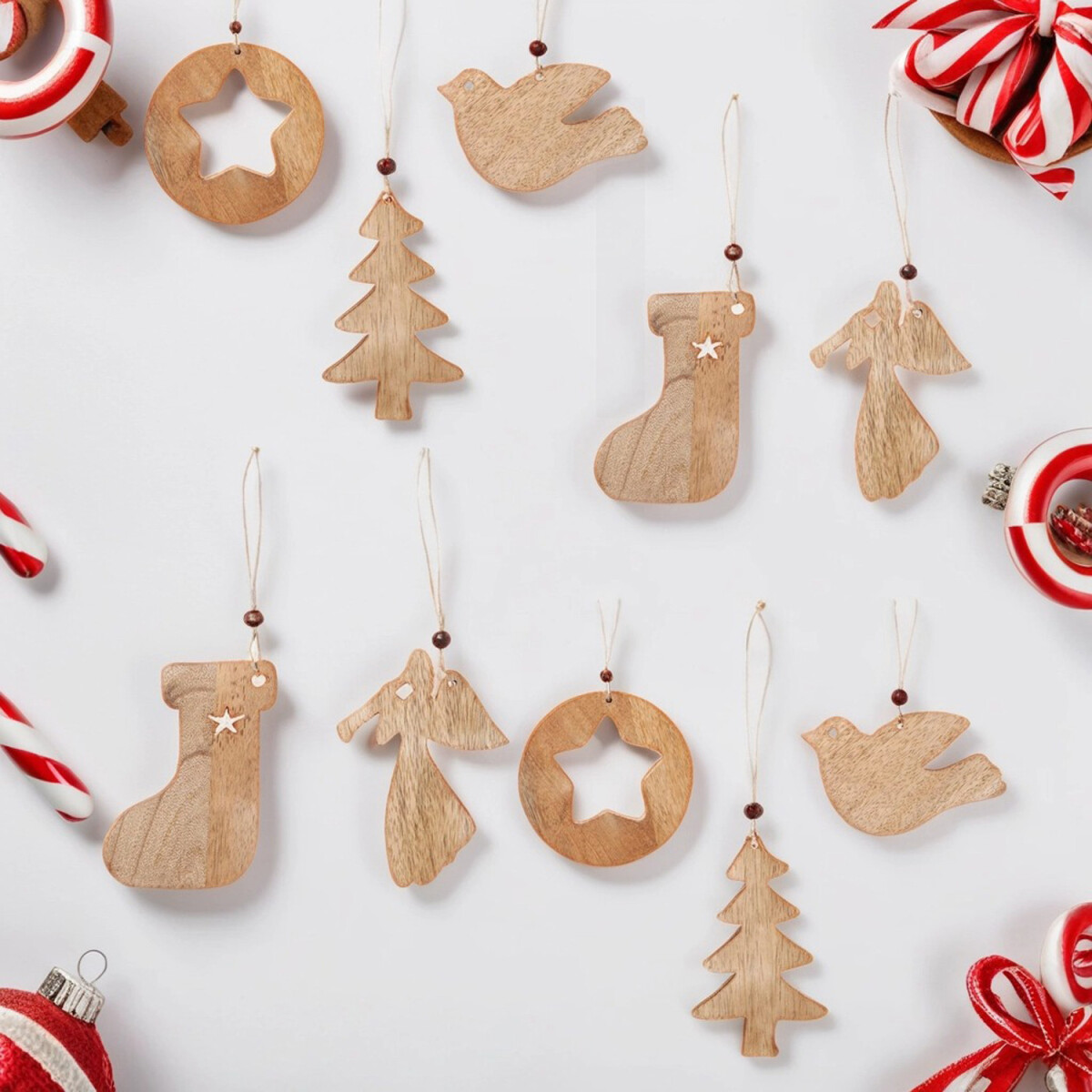 Lote de 10 adornos navideños de m box