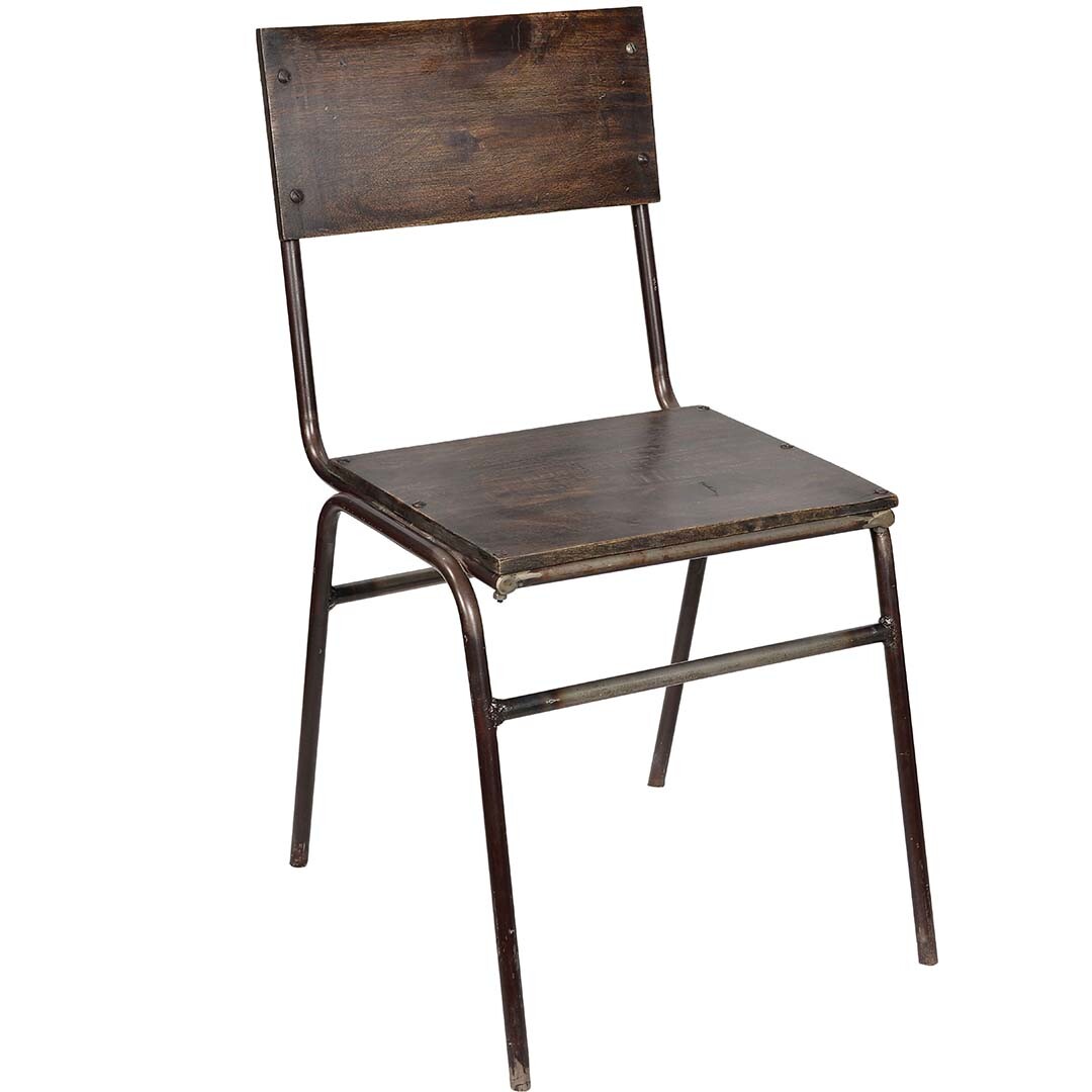 Silla de comedor Fresco de madera oscura box