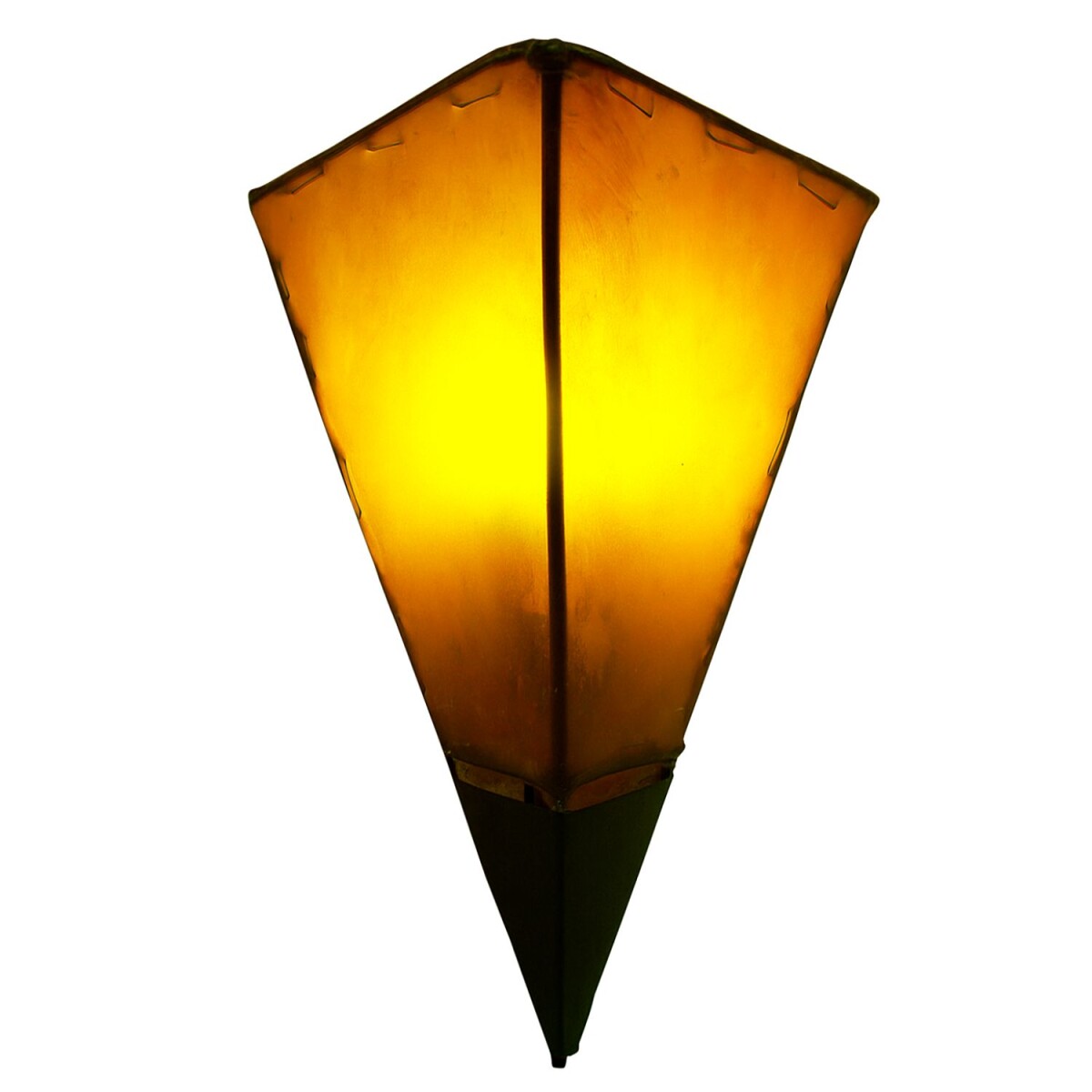 Aplique mediterráneo Marwa Orange de 35 cm, de piel d