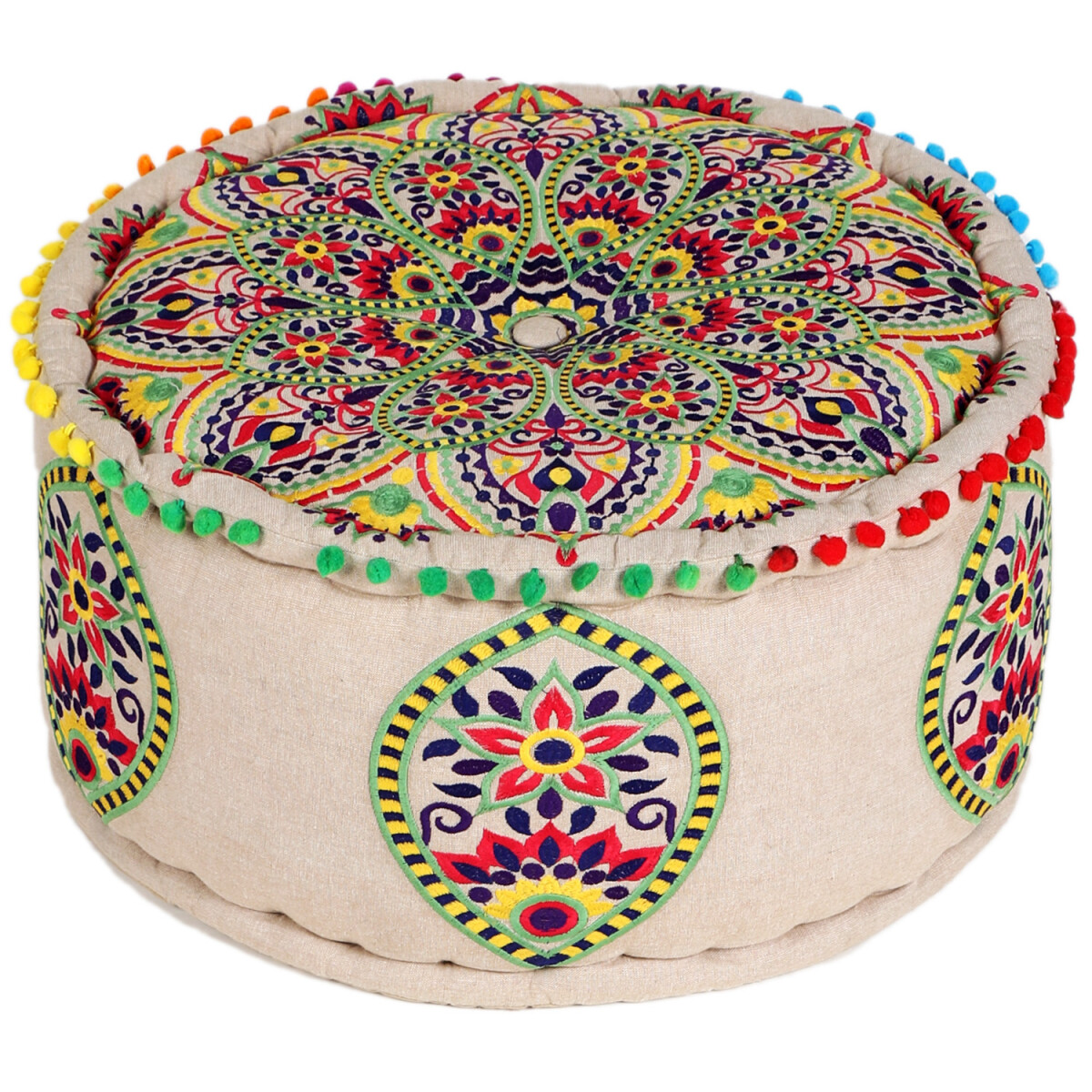 Puf decorativo oriental Hakika, 50 cm, m box