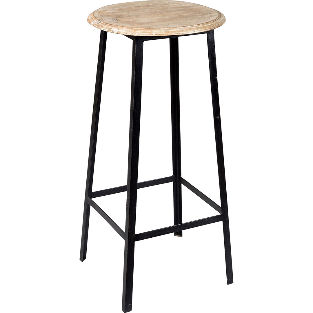 Taburete Holly - Negro con asiento claro box