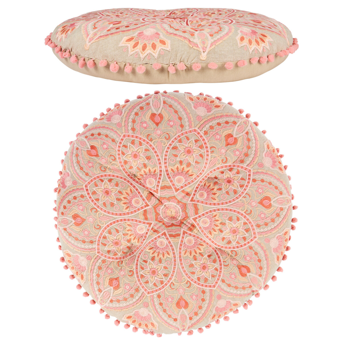Cojín de suelo de estilo boho, cojín decorativ