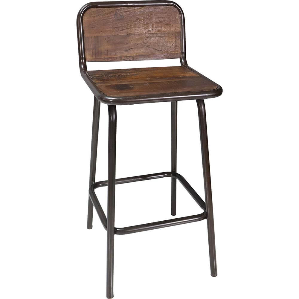 Taburete de bar Helmer con asiento de ma box