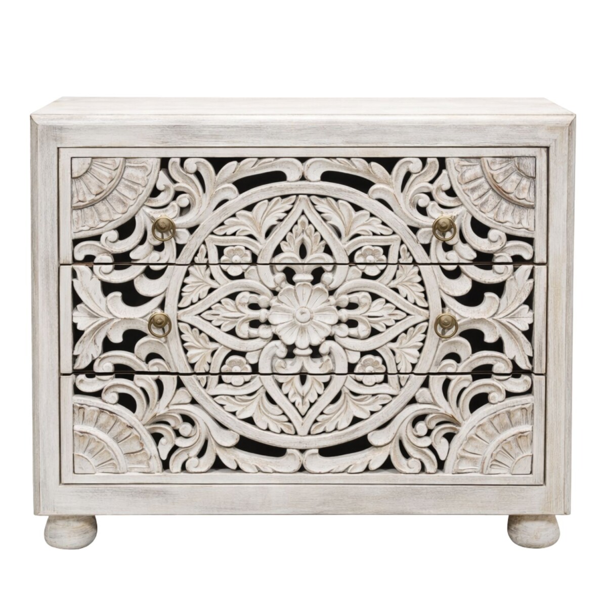 Cómoda Ganan blanca de 90 cm, de  box