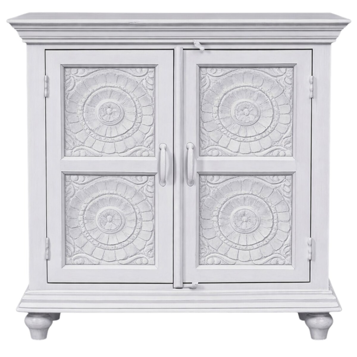 Cómoda Gnani blanca de 105 cm, de box