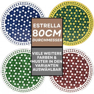 Mesa marroquí con mosaicos Estrella 80 cm | Hecha...
