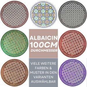 Mesa marroquí con mosaicos Albaicín 100 cm...