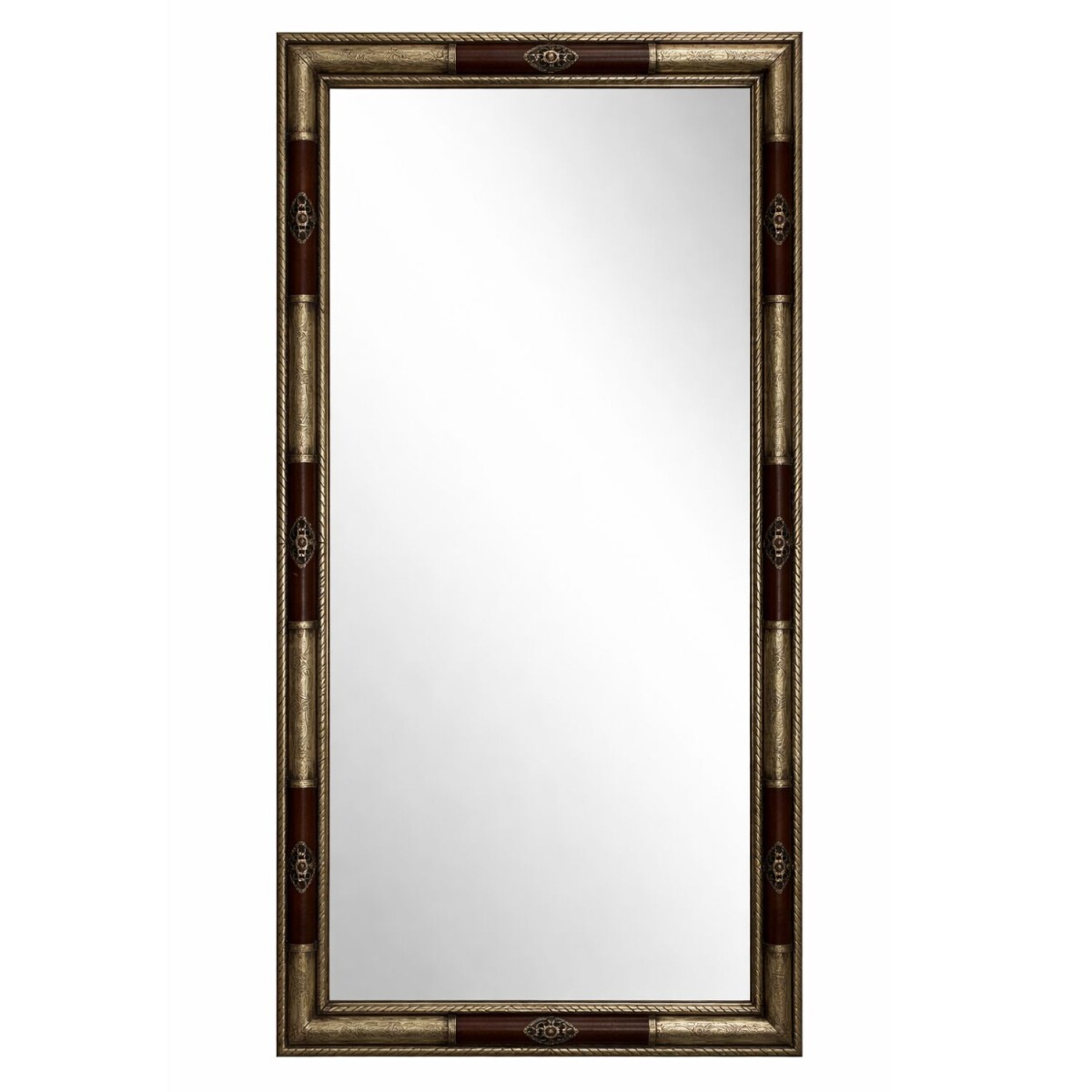 Espejo XXL Merin 175 x 80 cm | Metal y cuero | Hecho a mano 