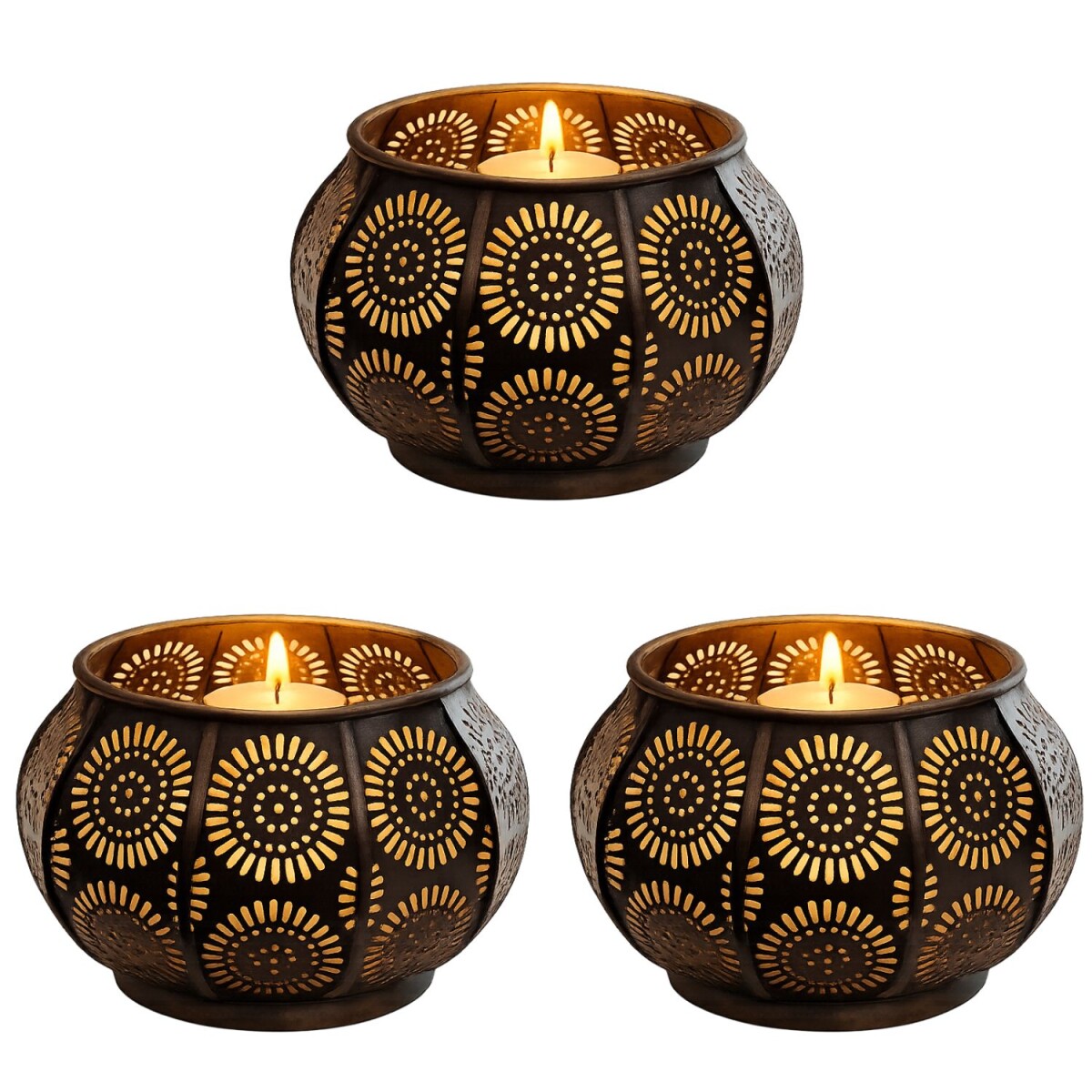 Portavelas oriental Sabah, juego de 3, m box