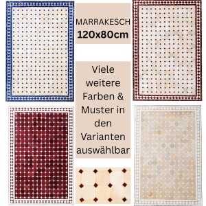 Mesa marroquí con mosaicos de Marrakech, 120 x 80...