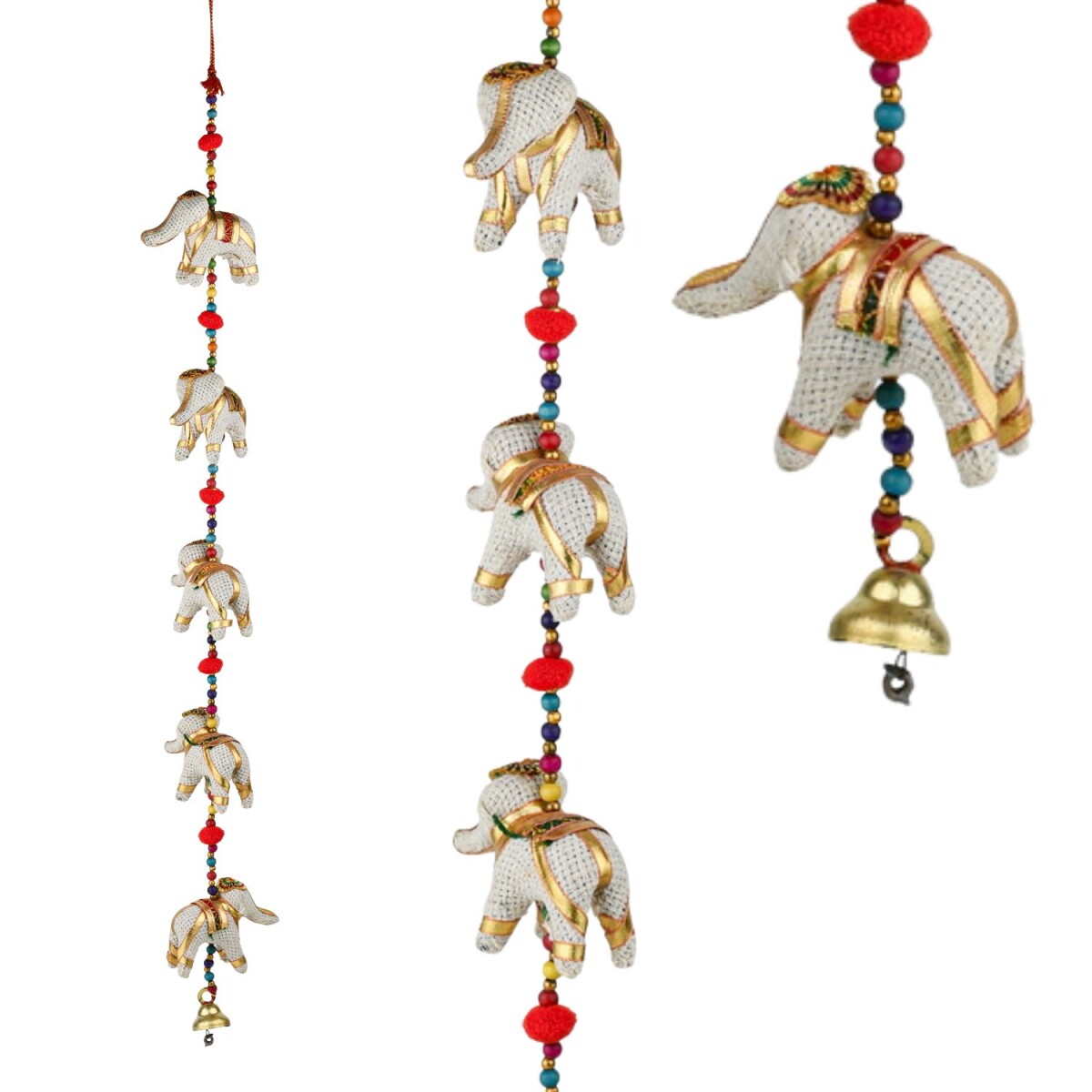 Colgador decorativo «Elefantenzauber» blanco con
