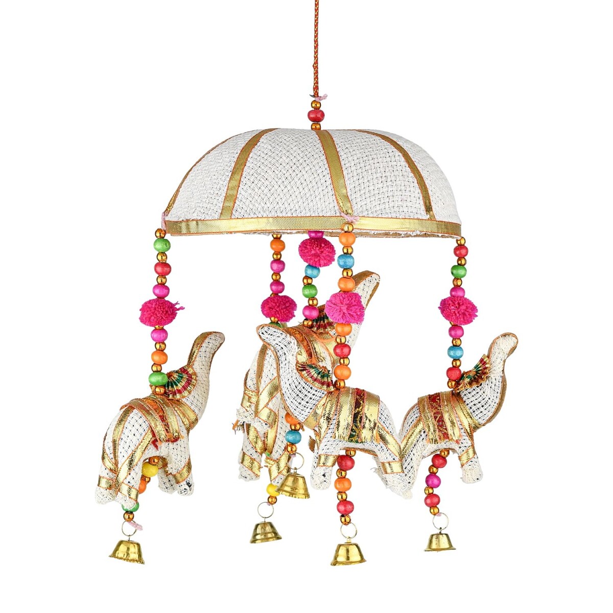 Colgador decorativo «Maharaja» blanco con campan