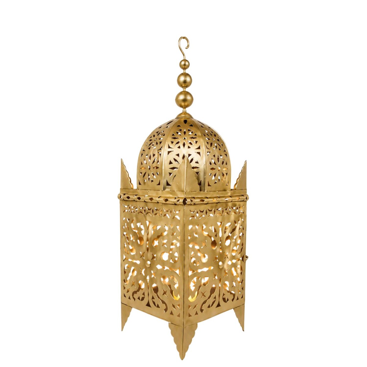 Linterna marroquí Frane Gold, 80 cm, metal, Marrakech