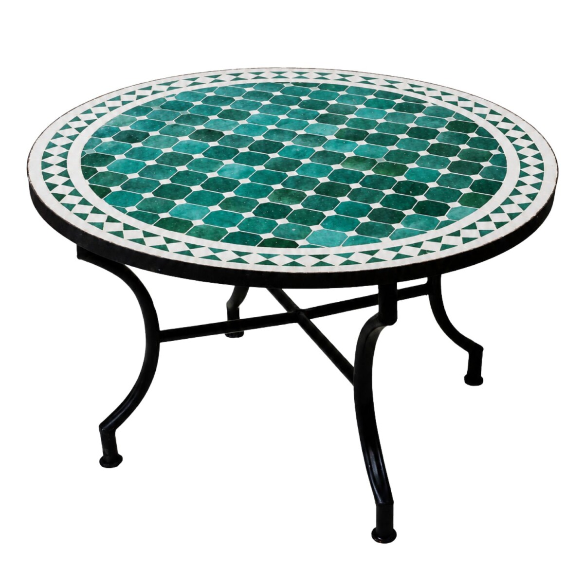 Mesa de centro marroqu&iacute; con mosaico,...