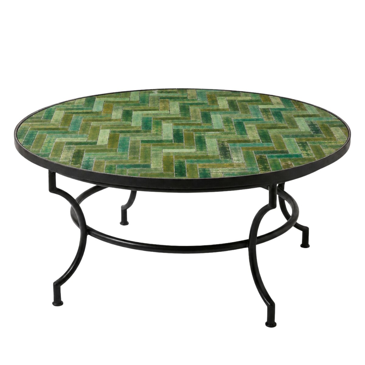 Mesa de centro de mosaico «Gordes», verde, &Osla