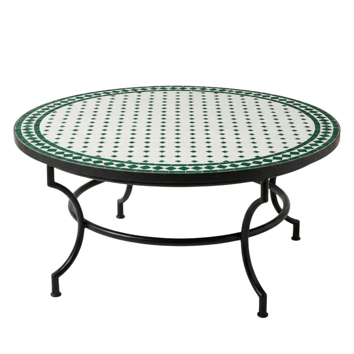 Mesa de centro marroquí con diseño de mosaico,