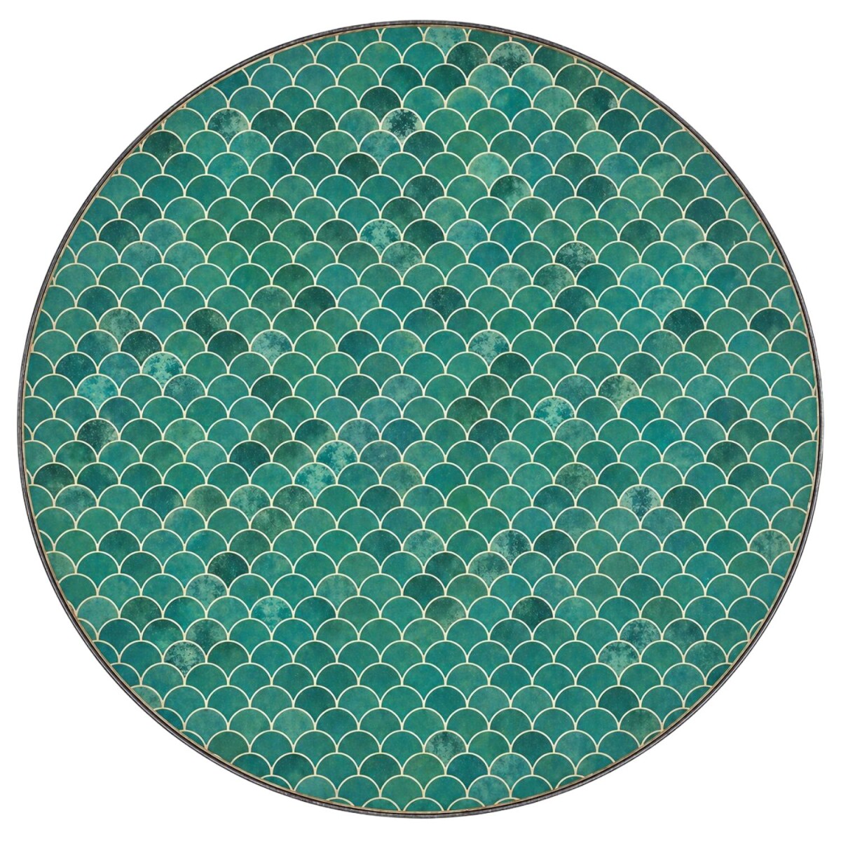 Placa de mosaico redonda «Friglia verde» de 120 