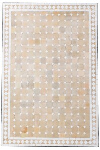 Mesa marroquí con mosaicos de Marrakech, beige y...