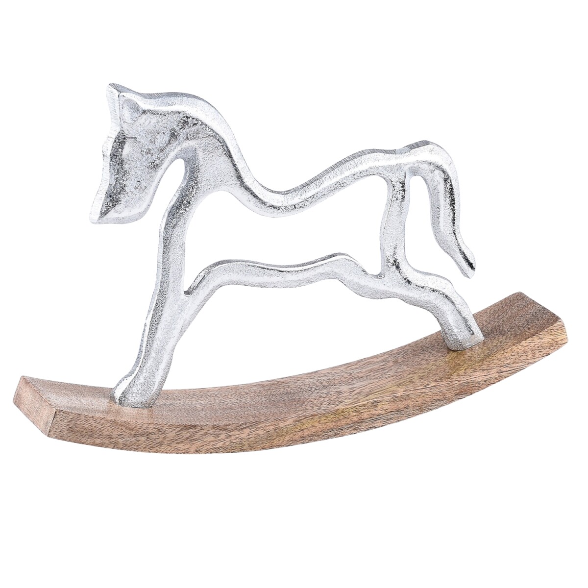 Figura decorativa de plata: caballito balancín &laquo