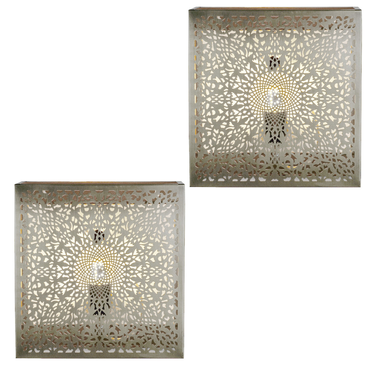 Juego de 2 apliques de pared Yakin plate box
