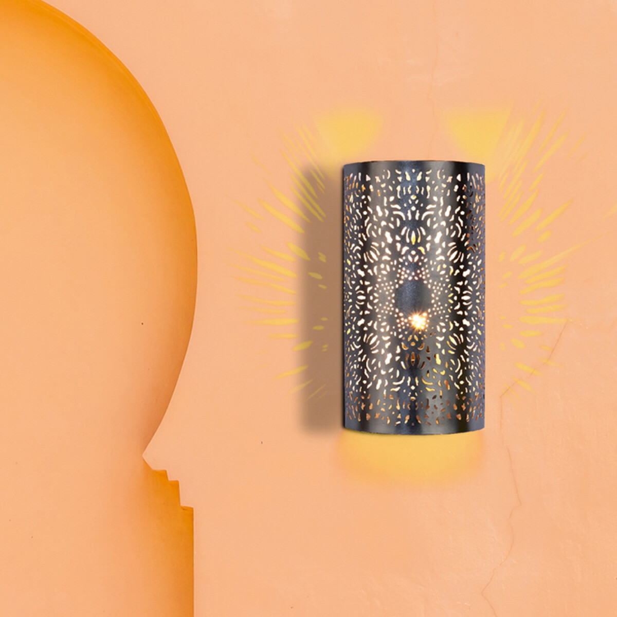 Aplique oriental, lámpara de pared, decoración