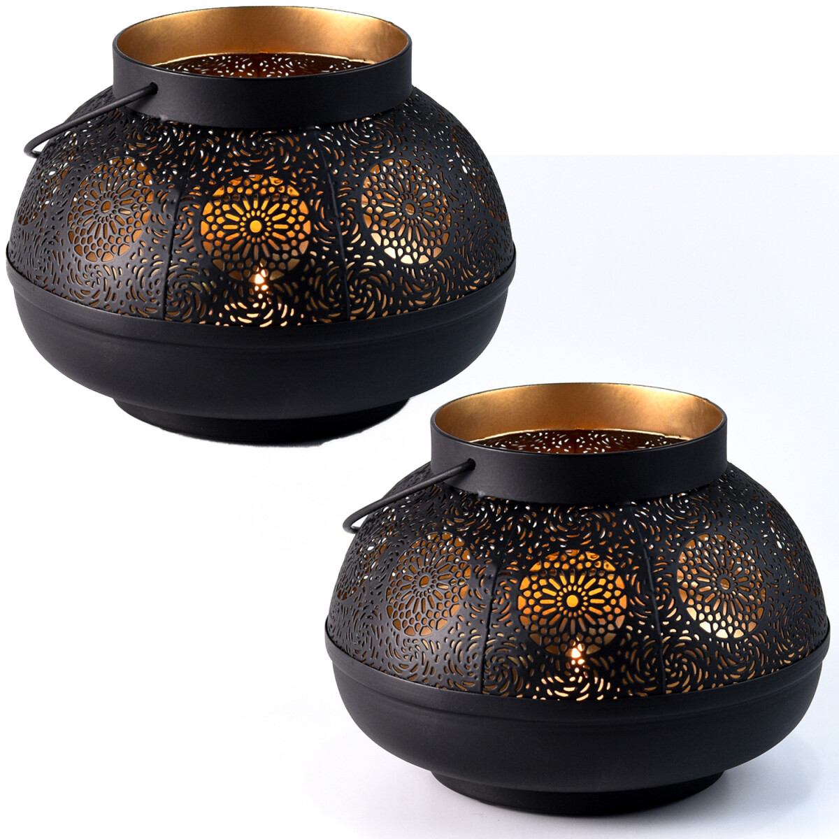Juego de 2 portavelas decorativos de est box