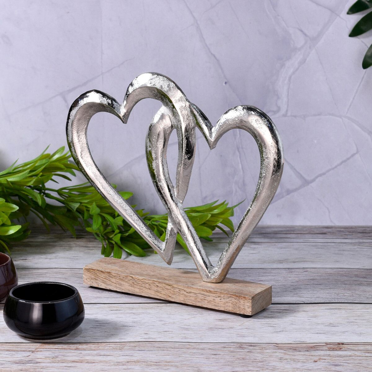 Figura decorativa en forma de corazón, objeto decorat