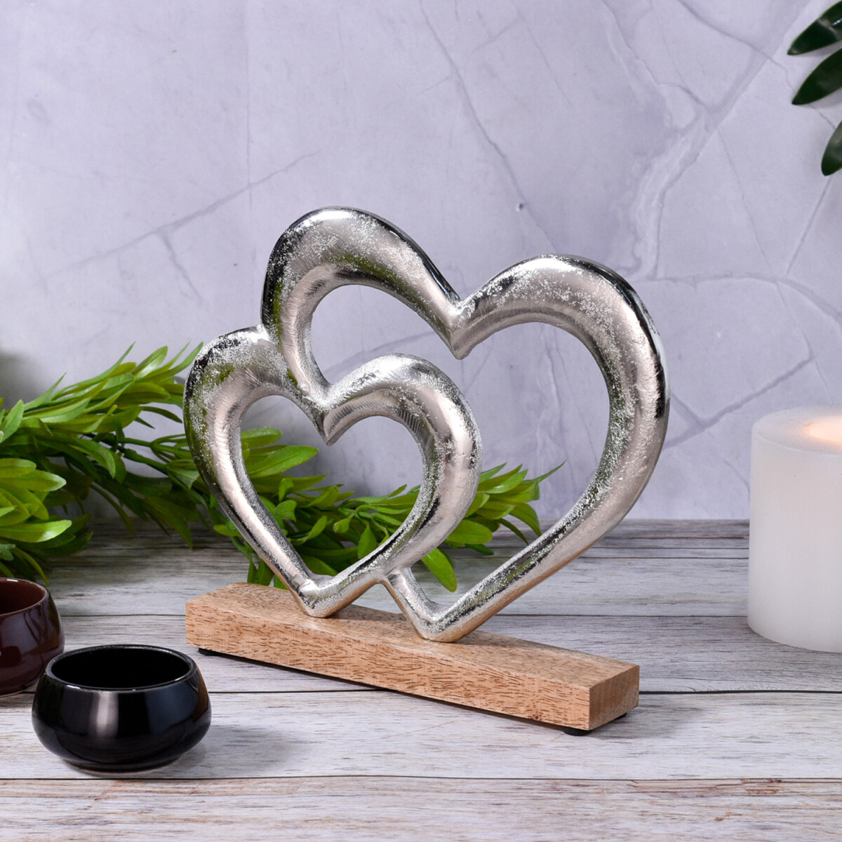 Figura decorativa en forma de corazón, objeto decorat