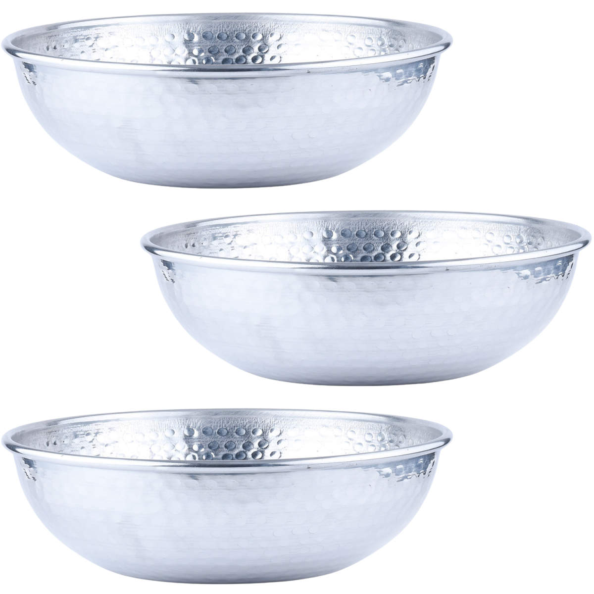 Plato de servir vintage de 3 piezas, Engla, plata, 27 cm