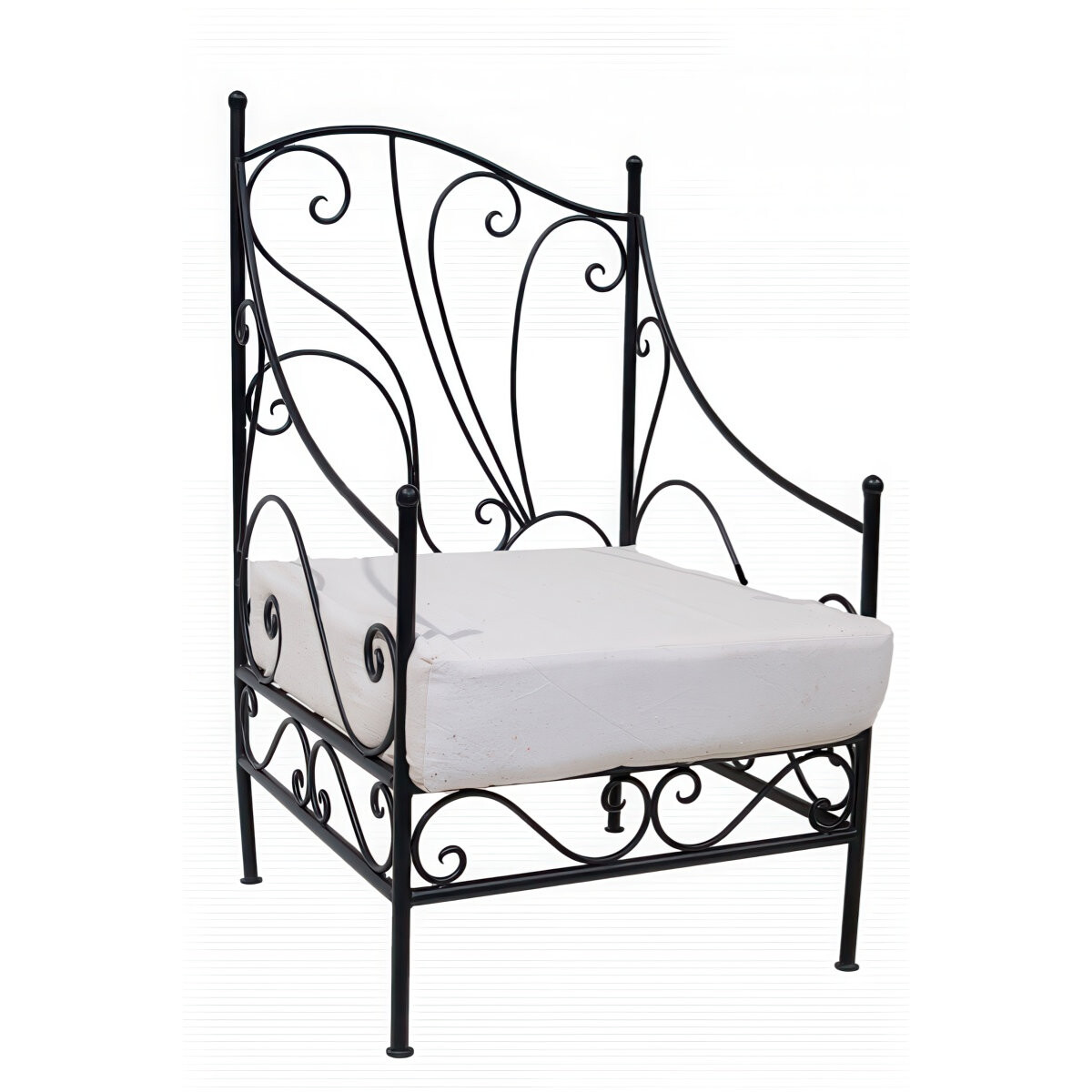 Sillón de hierro de estilo mediterráneo Murcia
