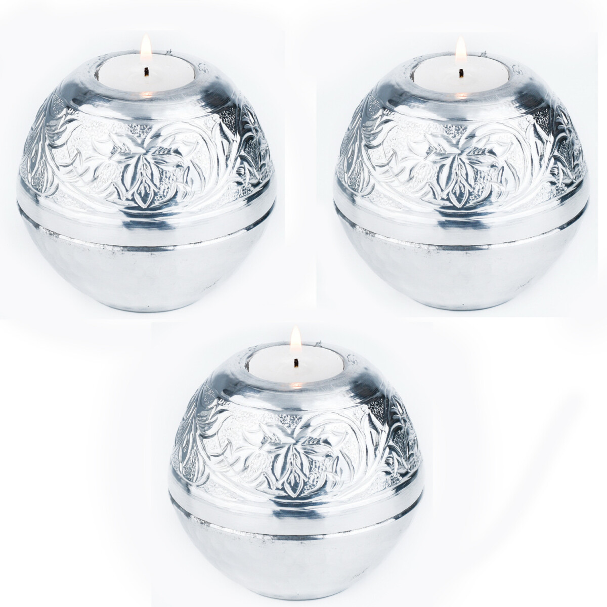 Juego de 3 portavelas orientales, decora box