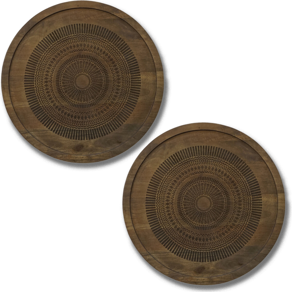 Conjunto de 2 cuadros decorativos Astus redondos de 60 cm de