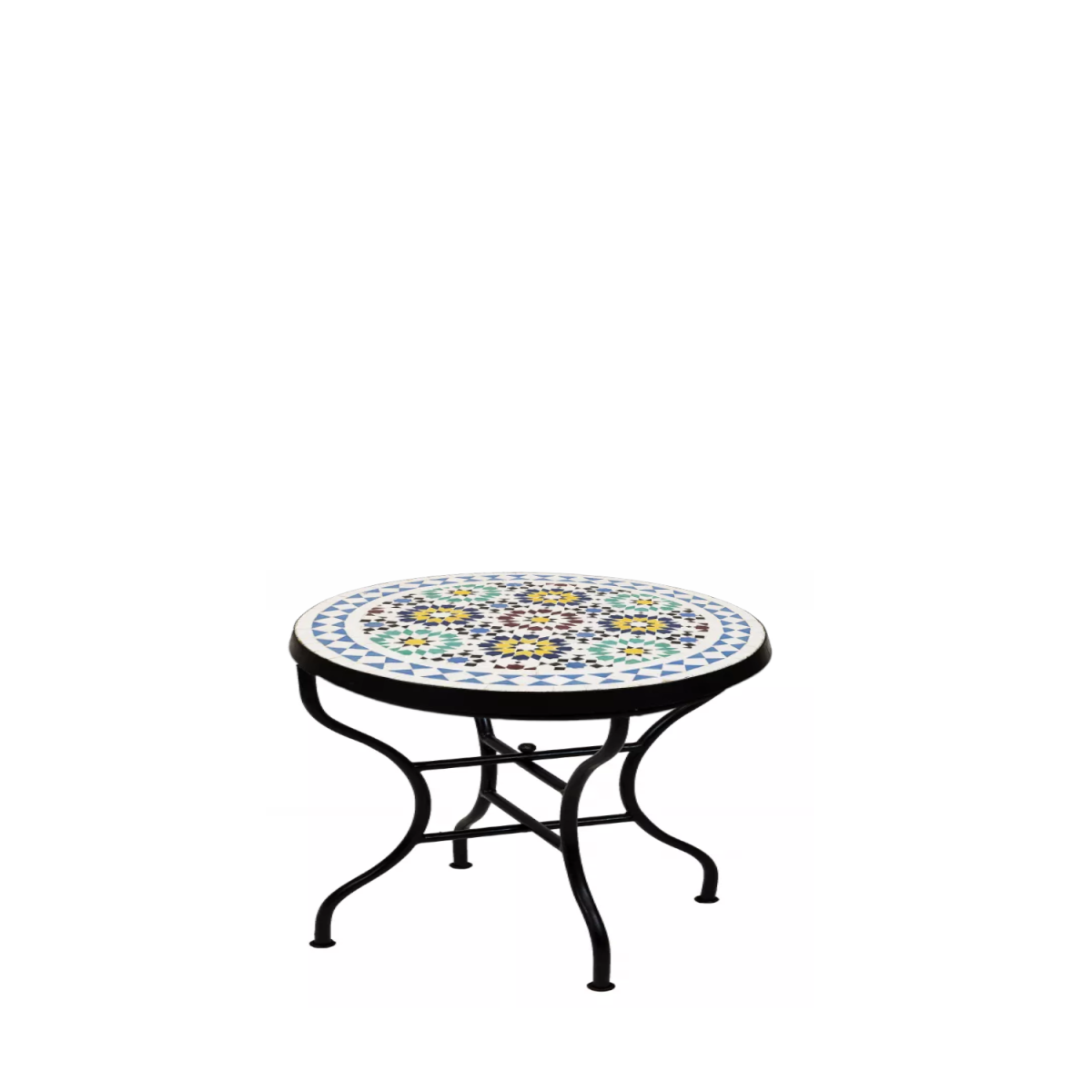 Mesa marroquí de mosaico Albaicín, multicolor,