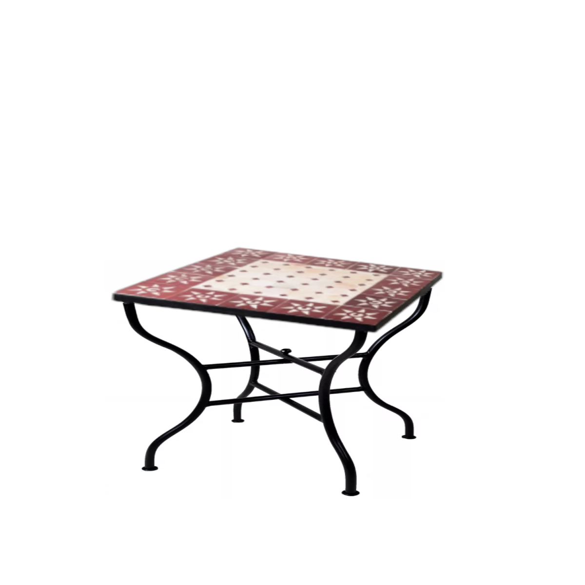 Mesa marroquí con mosaico «Sol», azul y b