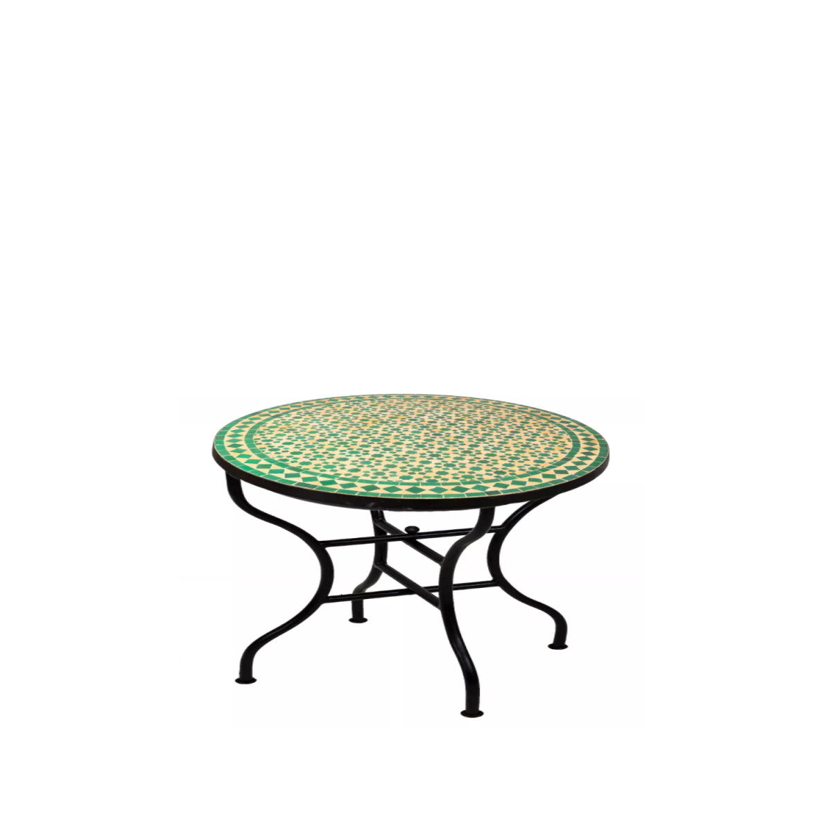 Mesa marroquí con mosaicos Albaicín, beige y v