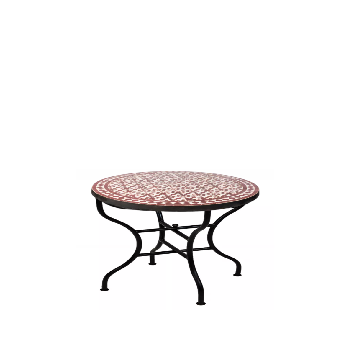 Mesa marroquí de mosaico Albaicín, color burde