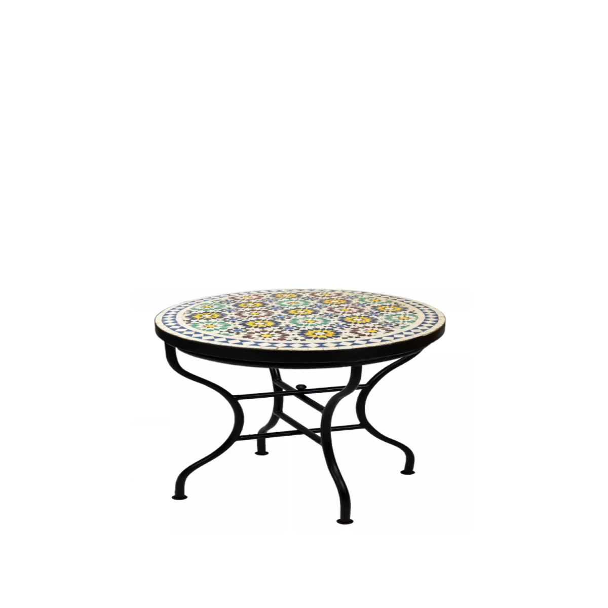 Mesa marroquí de mosaico Albaicín, multicolor,