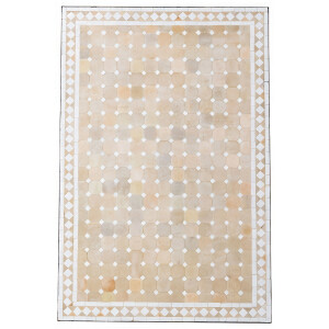Mesa marroquí con mosaicos de Marrakech, beige y...