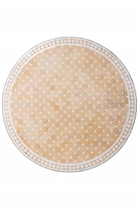 Mesa marroquí con mosaicos de Marrakech, en tonos...