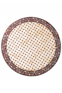 Mesa marroquí con mosaicos Meknes, color beige...