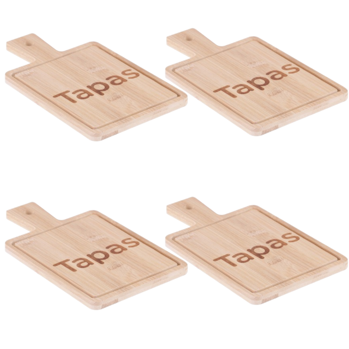 Juego de 4 tablas de bambú para t box