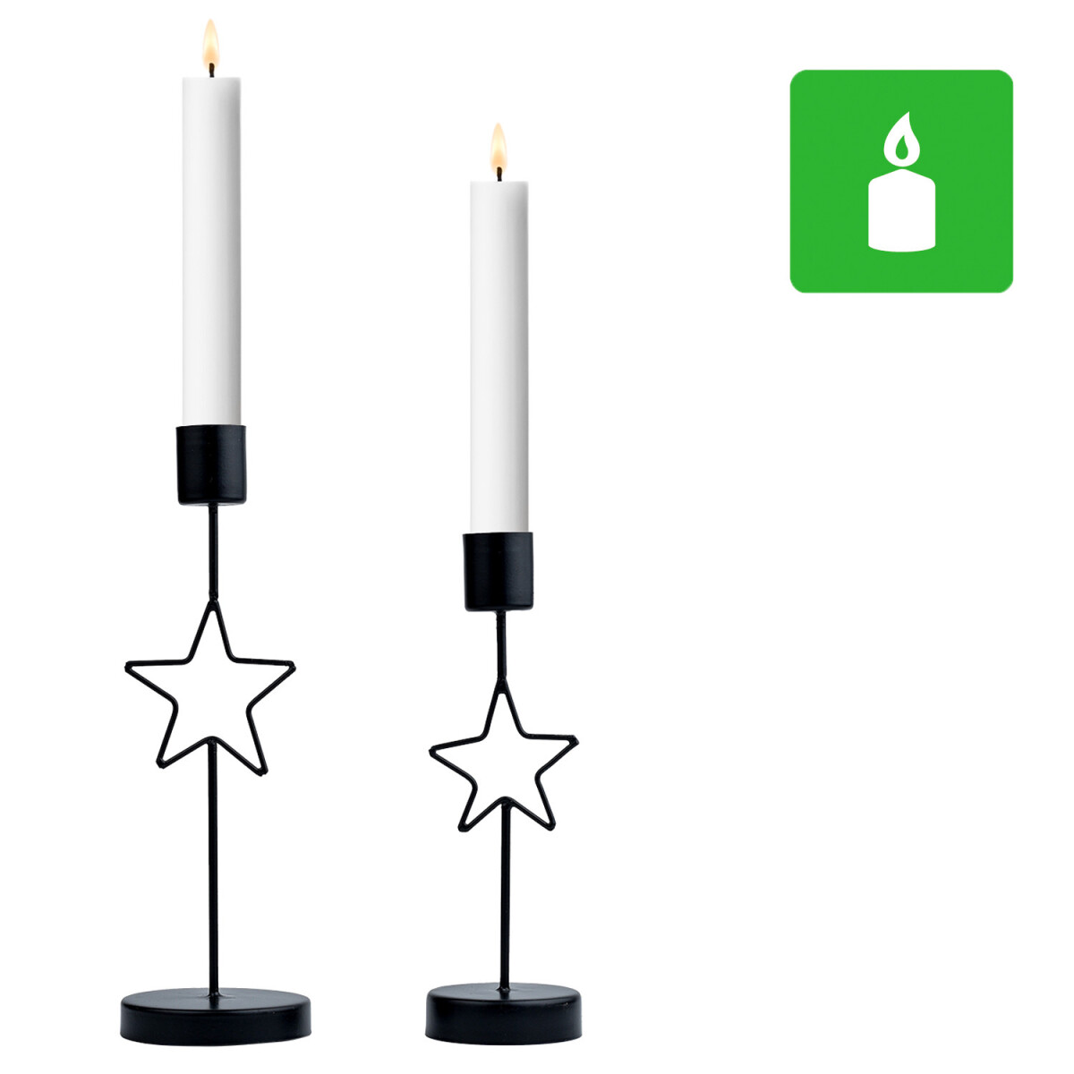 Juego de 2 candelabros retro de Navidad  box