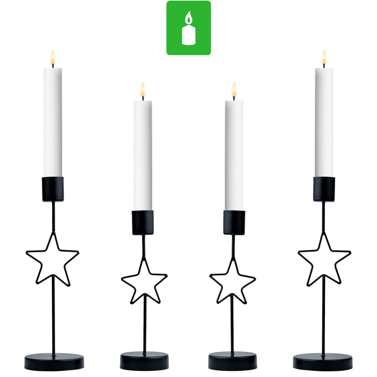 Juego de 4 candelabros retro para Navidad «Toria&raquo