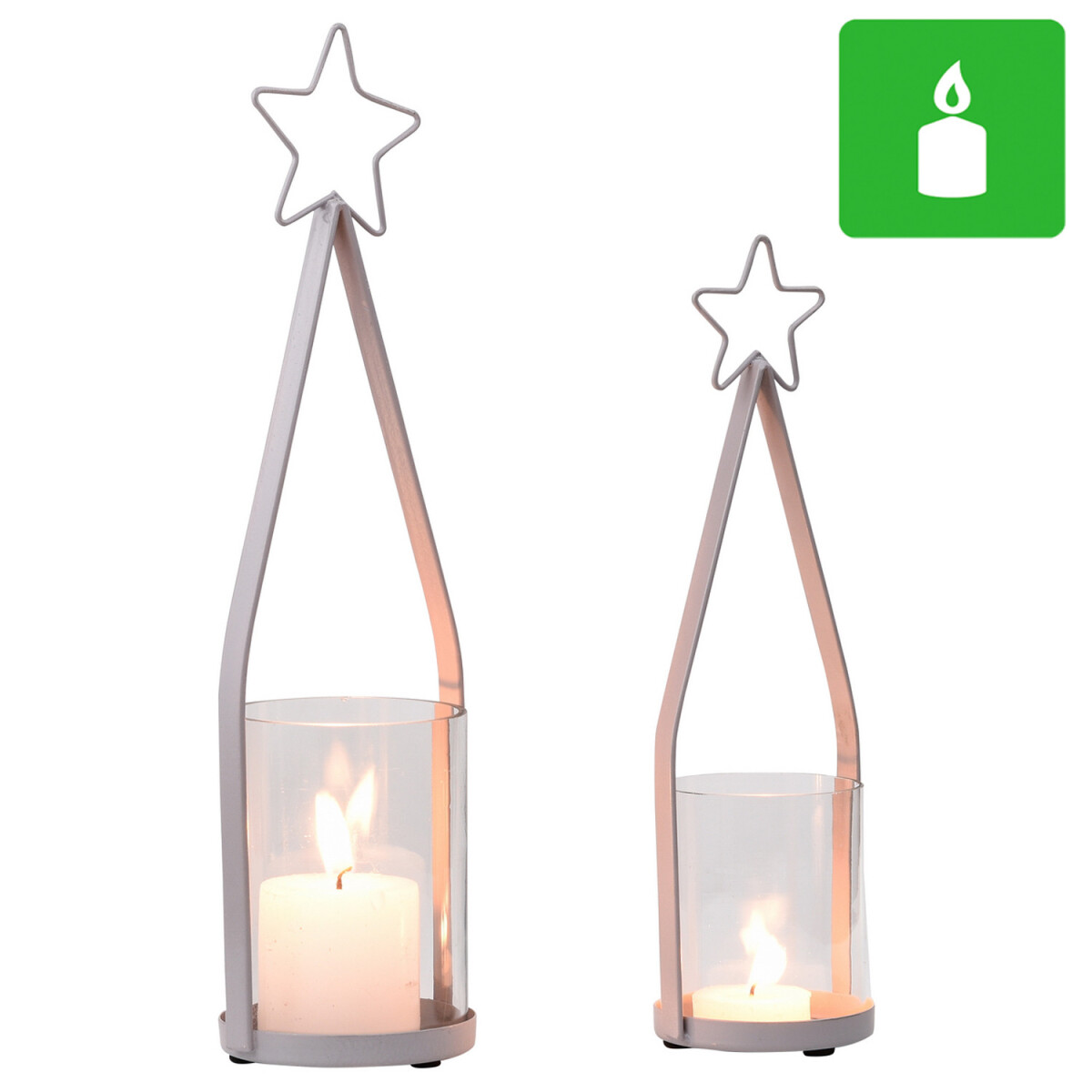 Juego de 2 candelabros retro para Navida box
